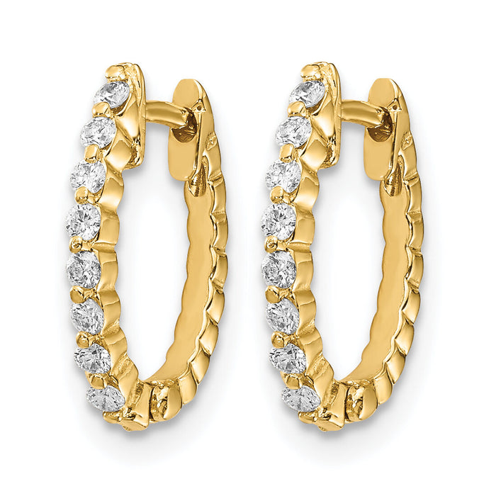 14k AA Diamond Hinged Hoop Earrings-EM5408-025-YA