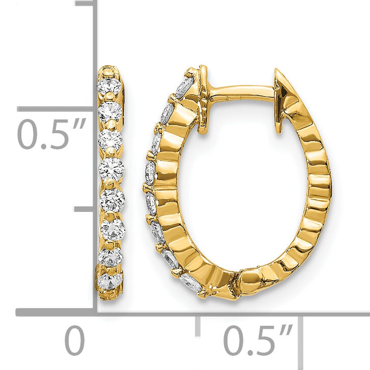 14k AA Diamond Hinged Hoop Earrings-EM5408-025-YA
