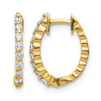 14k AA Diamond Hinged Hoop Earrings-EM5408-025-YA
