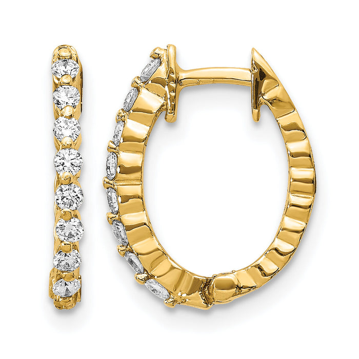14k AA Diamond Hinged Hoop Earrings-EM5408-025-YA