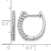 14k White Gold Diamond Hinged Hoop Earrings-EM5411-025-WA