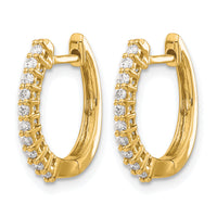 14k Diamond Hinged Hoop Earrings-EM5411-025-YA
