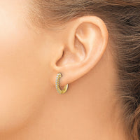 14k Diamond Hinged Hoop Earrings-EM5411-025-YA