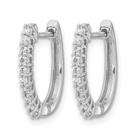 14k White Gold Diamond Hinged Hoop Earrings-EM5411-033-WA