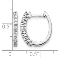 14k White Gold Diamond Hinged Hoop Earrings-EM5411-033-WA