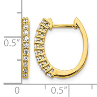 14k Diamond Hinged Hoop Earrings-EM5411-033-YA