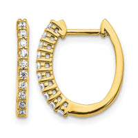 14k Diamond Hinged Hoop Earrings-EM5411-033-YA