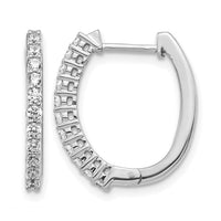 14k White Gold Diamond Hinged Hoop Earrings-EM5411-050-WA