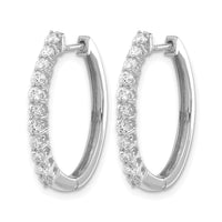 14k White Gold Diamond Hinged Hoop Earrings-EM5412-075-WA