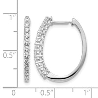 14k White Gold Diamond Hinged Hoop Earrings-EM5412-075-WA