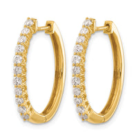 14k Diamond Hinged Hoop Earrings-EM5412-075-YA