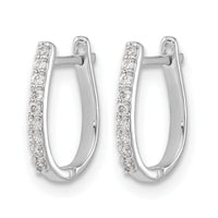 14k White Gold Diamond Hinged Hoop Earrings-EM5413-010-WA