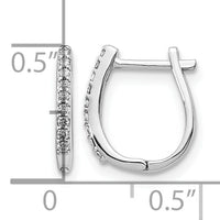 14k White Gold Diamond Hinged Hoop Earrings-EM5413-010-WA