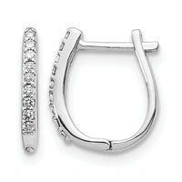 14k White Gold Diamond Hinged Hoop Earrings-EM5413-010-WA