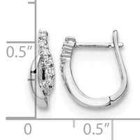 14k White Gold Diamond Hinged Earrings-EM5414-013-WA