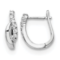14k White Gold Diamond Hinged Earrings-EM5414-013-WA