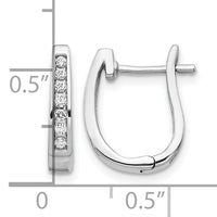 14k White Gold Diamond 3mm Hinged Hoop Earrings-EM5415-016-WA