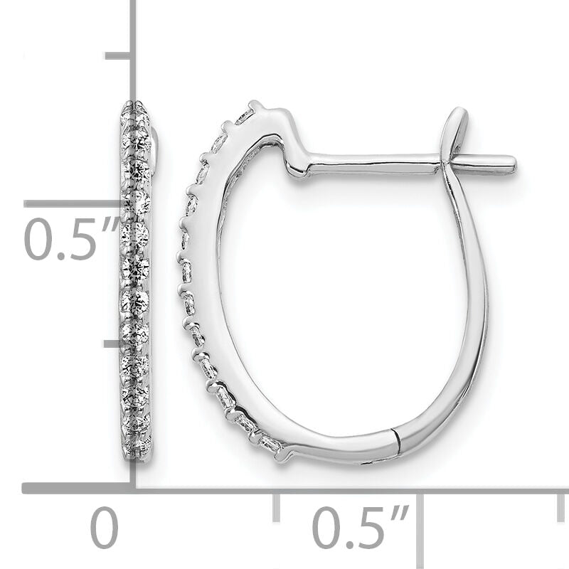 14k White Gold Diamond 1.3mm Hinged Hoop Earrings-EM5416-020-WA