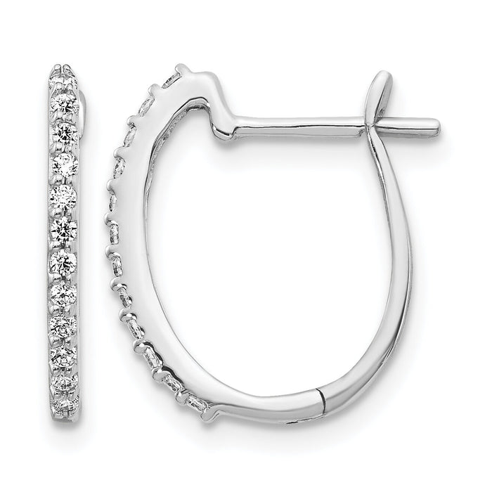 14k White Gold Diamond 1.3mm Hinged Hoop Earrings-EM5416-020-WA