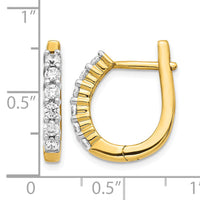 14k Diamond Hinged Hoop Earrings-EM5418-075-YA