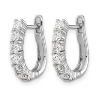 14k White Gold Diamond Hinged Hoop Earrings-EM5419-100-WA