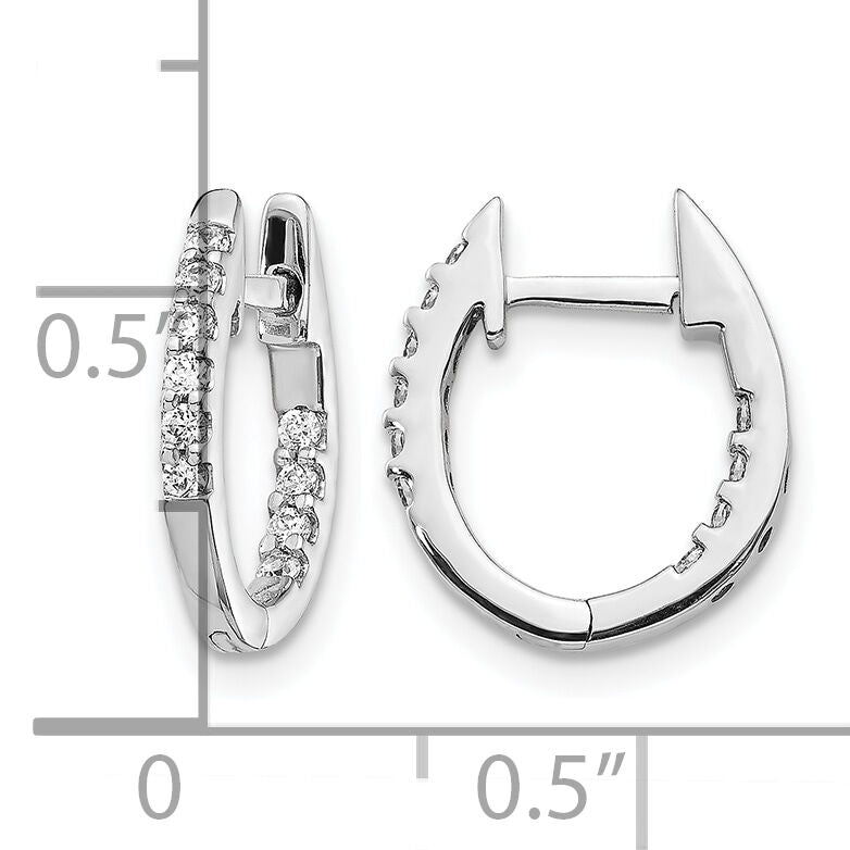 14k White Gold In/Out Diamond Hinged Hoop Earrings-EM5421-025-WA