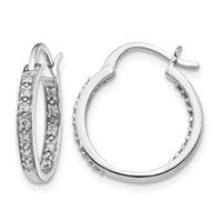 14k White Gold Diamond In/Out Hoop Earrings-EM5423-025-WA
