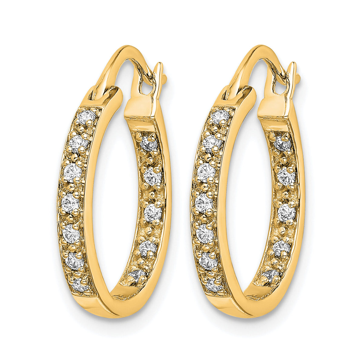 14k Diamond In/Out Hoop Earrings-EM5423-025-YA