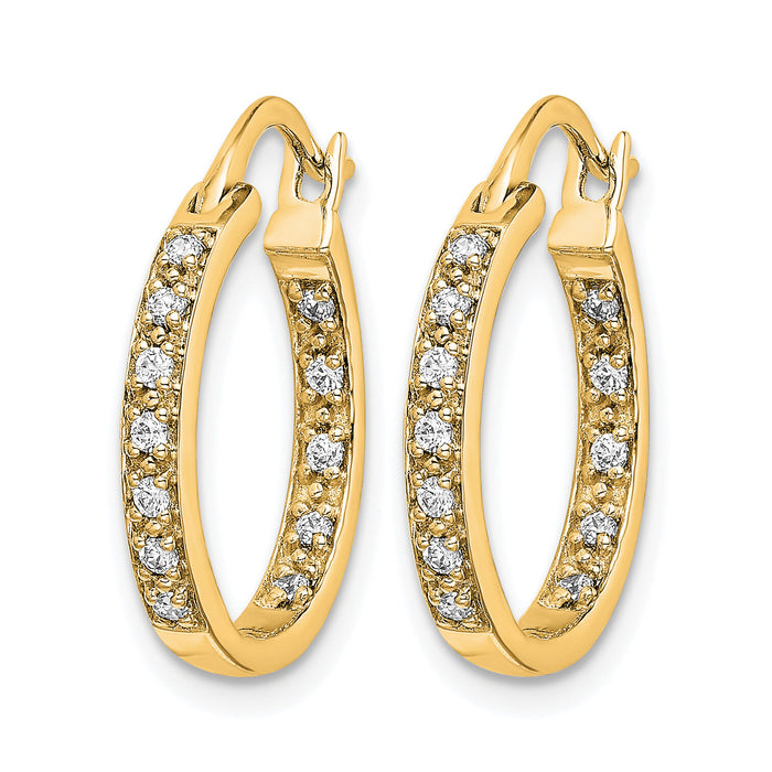 14k Diamond In/Out Hoop Earrings-EM5423-025-YA