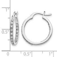 14k White Gold Diamond In/Out Hoop Earrings-EM5423-033-WA