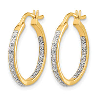 14k Diamond In/Out Hoop Earrings-EM5423-033-YA