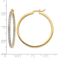 14k Diamond In/Out Hoop Earrings-EM5423-062-YA