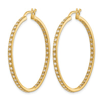 14k Diamond In/Out Hoop Earrings-EM5423-088-YA