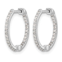 14k White Gold Diamond In/Out Hinged Hoop Earrings-EM5425-050-WA