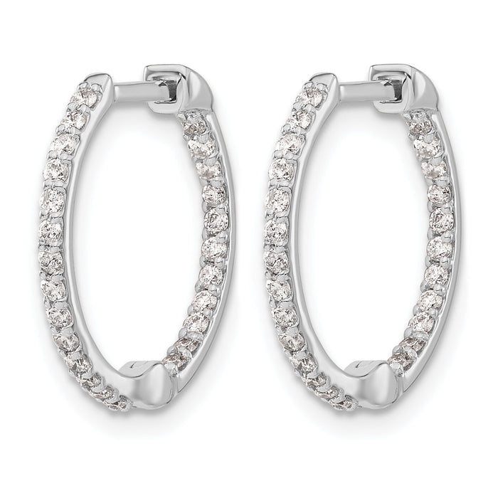14k White Gold Diamond In/Out Hinged Hoop Earrings-EM5425-050-WA