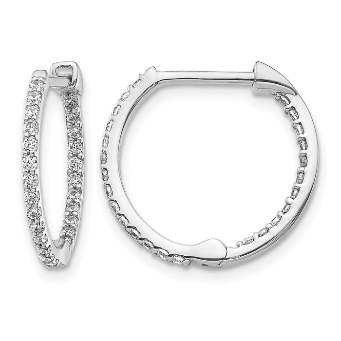 14k White Gold Diamond In/Out Hinged Hoop Earrings-EM5425-050-WA