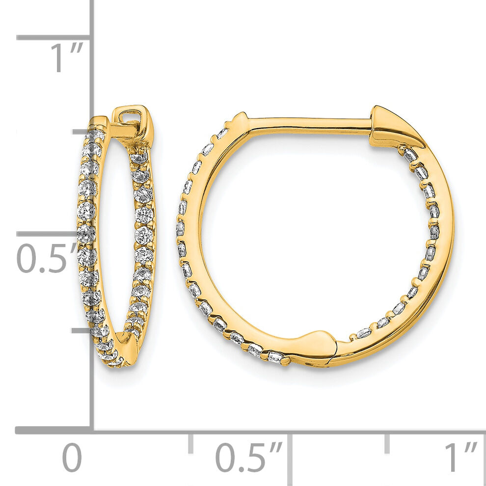 14k Diamond In/Out Hinged Hoop Earrings-EM5425-050-YA