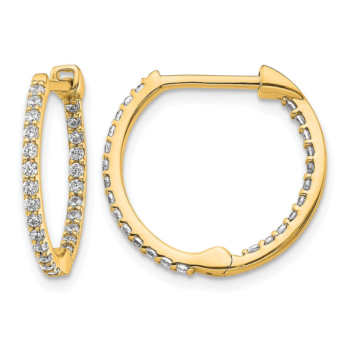 14k Diamond In/Out Hinged Hoop Earrings-EM5425-050-YA