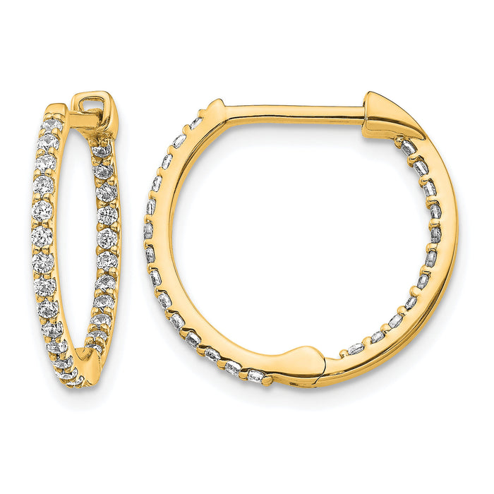 14k Diamond In/Out Hinged Hoop Earrings-EM5425-050-YA