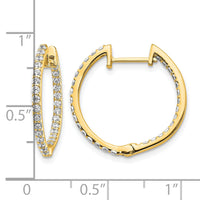 14k Diamond In/Out Hinged Hoop Earrings-EM5425-075-YA