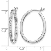14k White Gold Diamond In/Out Hoop Earrings-EM5426-050-WA