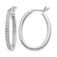 14k White Gold Diamond In/Out Hoop Earrings-EM5426-050-WA