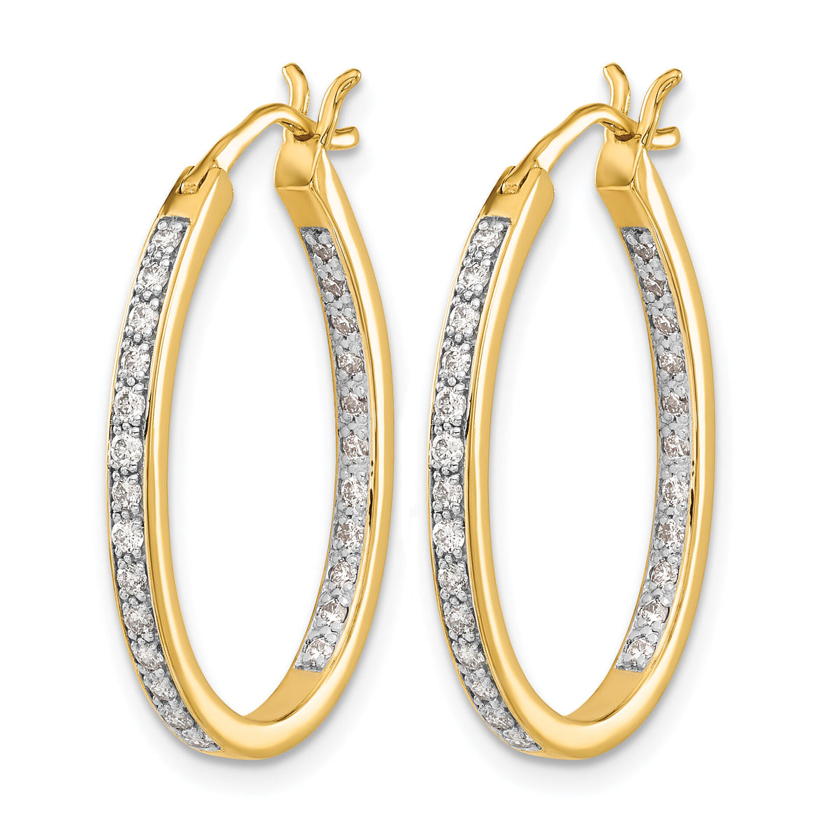 14k Diamond In/Out Hoop Earrings-EM5426-050-YA