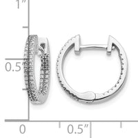 14k White Gold In/Out Diamond Hinged Hoop Earrings-EM5428-020-WA