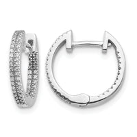 14k White Gold In/Out Diamond Hinged Hoop Earrings-EM5428-020-WA