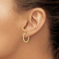 14k Gold Polished Diamond In/Out Hinged Hoop Earrings-EM5430-050-YA