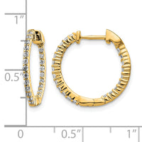 14k Gold Polished Diamond In/Out Hinged Hoop Earrings-EM5430-050-YA