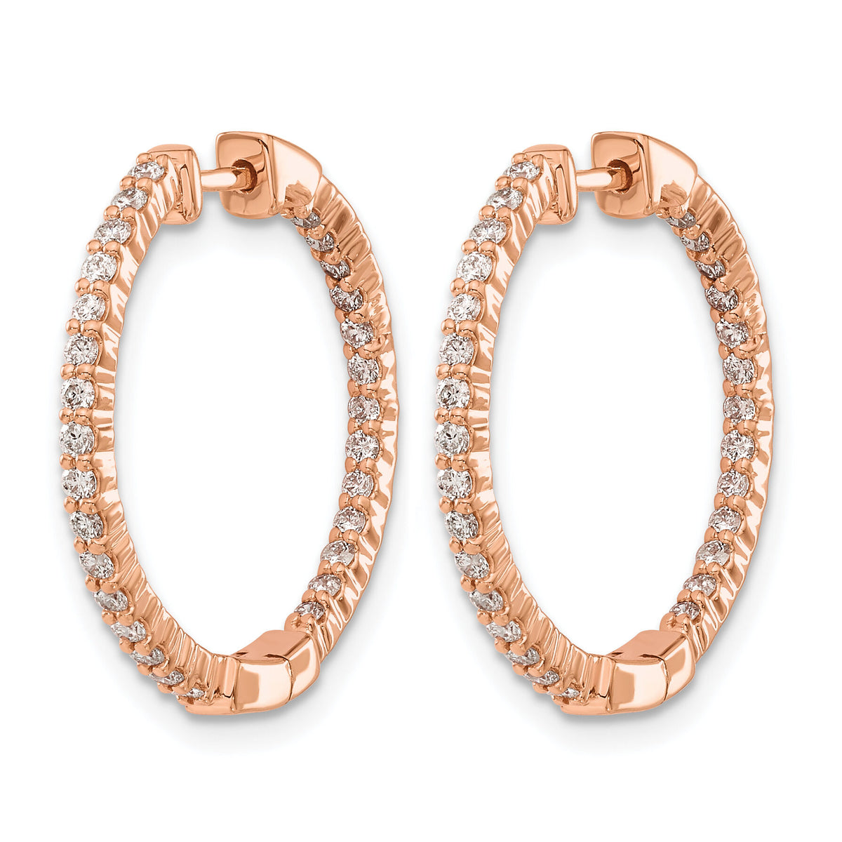 14k Rose Gold Polished Diamond In/Out Hinged Hoop Earrings-EM5431-062-RA