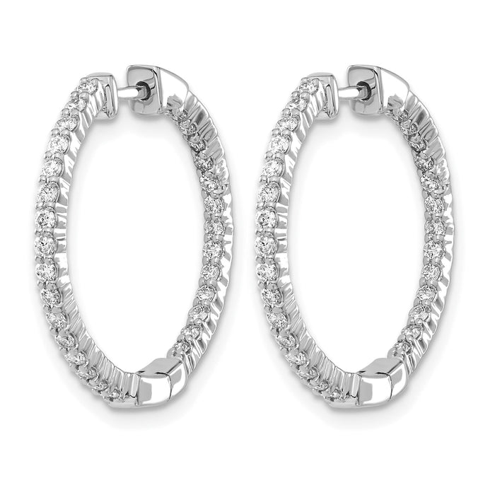 14k White Gold Polished Diamond In/Out Hinged Hoop Earrings-EM5431-062-WA