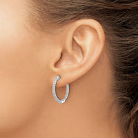 14k White Gold Polished Diamond In/Out Hinged Hoop Earrings-EM5431-062-WA
